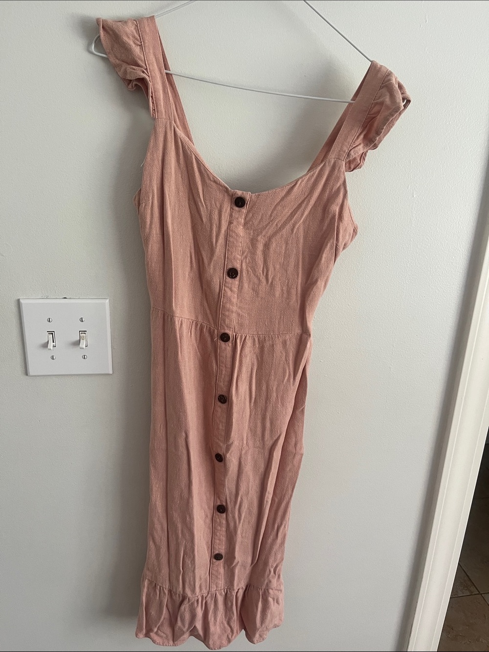 Women's Blush Button-Front Sundress